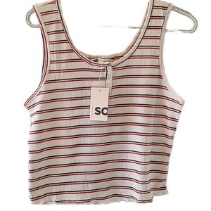 SO BRAND WOMENS JUNIOR SIZE STRIPED SUMMER TANK TOP SIZE XXL